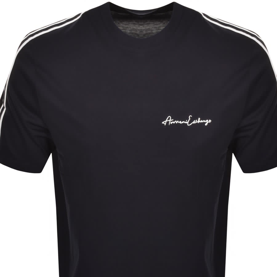 Armani Exchange Crew Neck Logo T Shirt Navy | Mainline